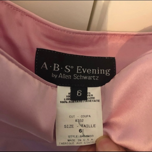 ABS Evening by Allen B Schwartz Pink Strapless Evening Gown Size 6 - Picture 3 of 6